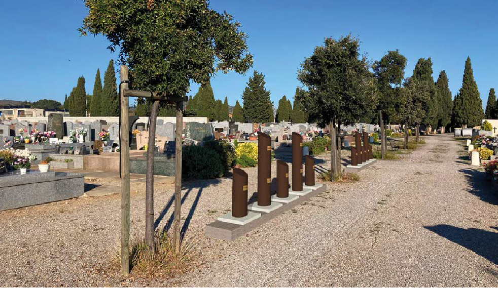 Modélisation 3D cippe sur le cimetière de Frontignan